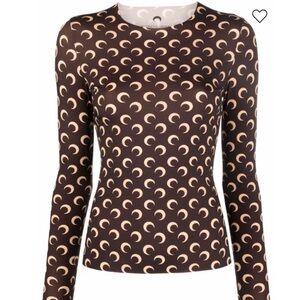 Marine Serre Second Skin moon-print top